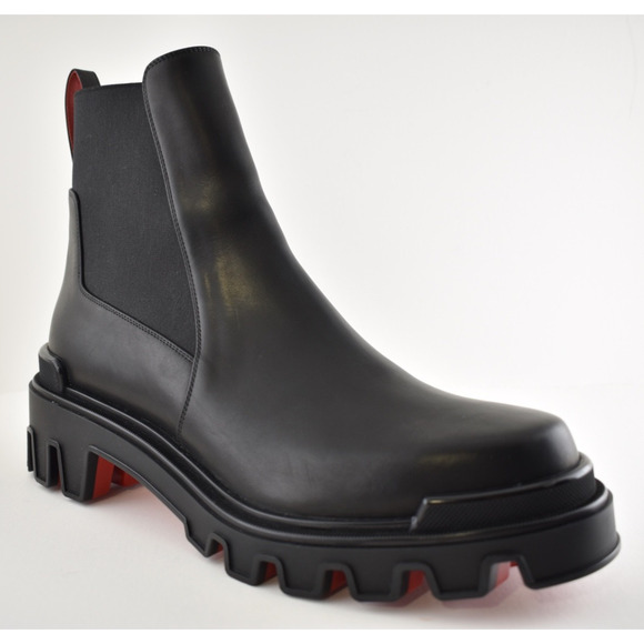 Christian Louboutin Mens Marchacroche Dune Uomo Black Leather Chelsea Boot 42 9 main image 8